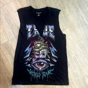 True Religion World Tour Lace Sleeveless Tee